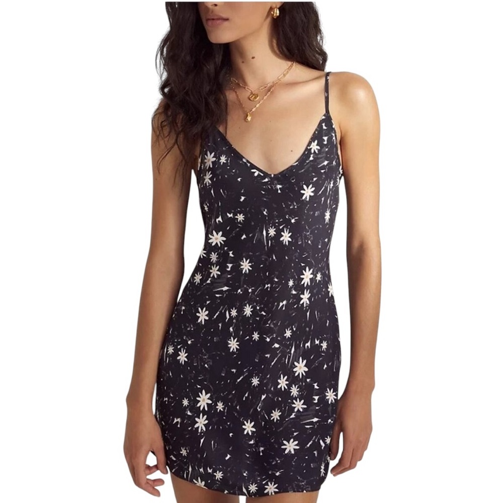 Wilfred Black and White Floral Mini Dress